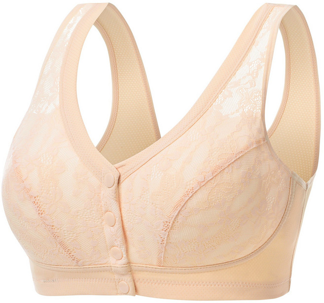 여성 레이스 앞후크 노와이어 브라 빅사이즈 앞단추 브라