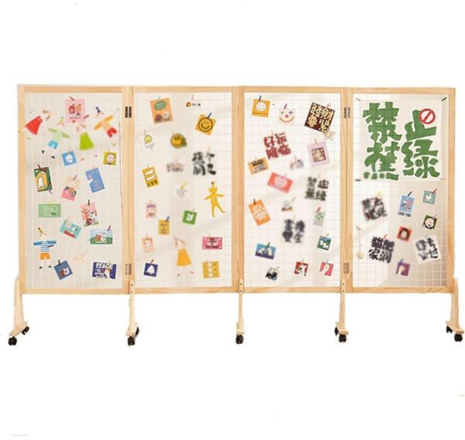 아무눌 목재 방 파티션 칸막이 높이 43인치 61인치 이동식 격자벽 패널 디스플레이 스탠드 가정용 소매 공예 박람회 페인팅 전시용 와이어 격자 벽 랙 완전 조립형