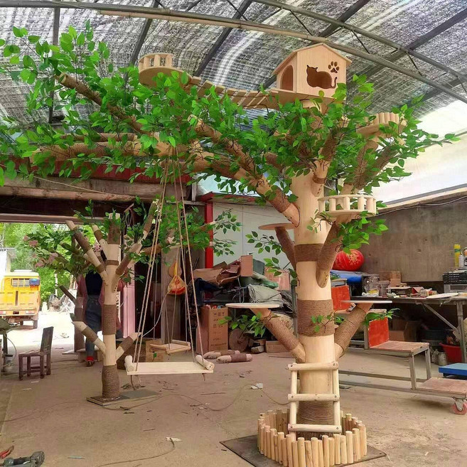 도랑가게 나무모양캣타워 고양이캣타워 나무모양, 1개, 2.5m 높이 + 집 1개 + 부드러운 사다리