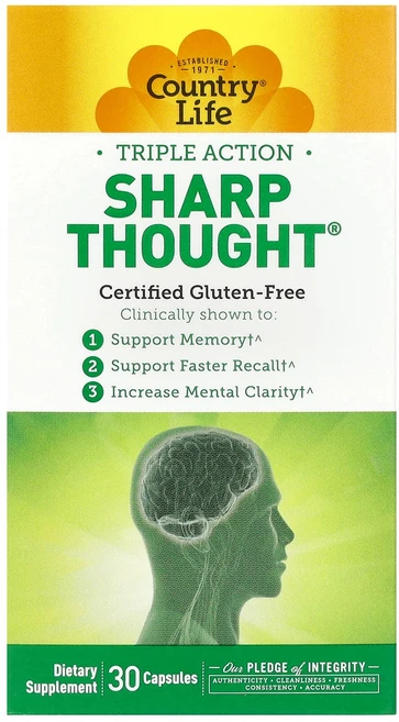 컨트리라이프 트리플 액션 Sharp Thought 캡슐 30정, 6개 - 쿠팡