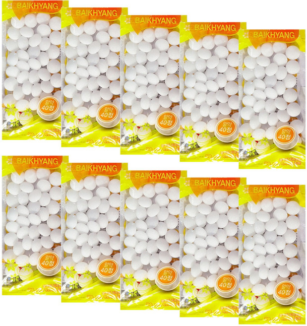 또다마 다용도 방충제 나프탈렌 알약40정 방충 방향 악취제거 좀벌레 좀약, 100g, 10개