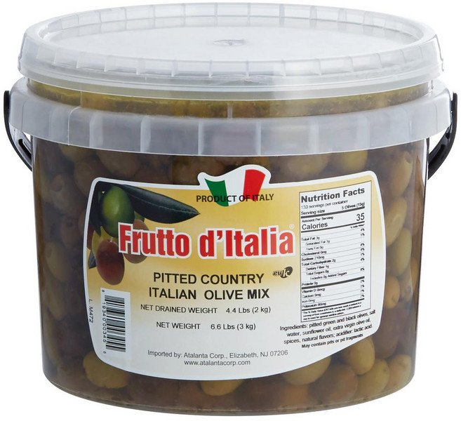 프루토 디탈리아 피티드 컨트리 이탈리안 올리브 Frutto ditalia Pitted Country Italian Olive, 1개, 3kg