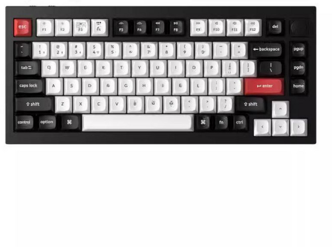 Keychron 키크론 Q1HE 게이밍 기계식 키보드 알루미늄 투오 3모드 81키, 지아다롱이중트랙자기축-새로운구름축(보라색), A. Q1HE 검은색
