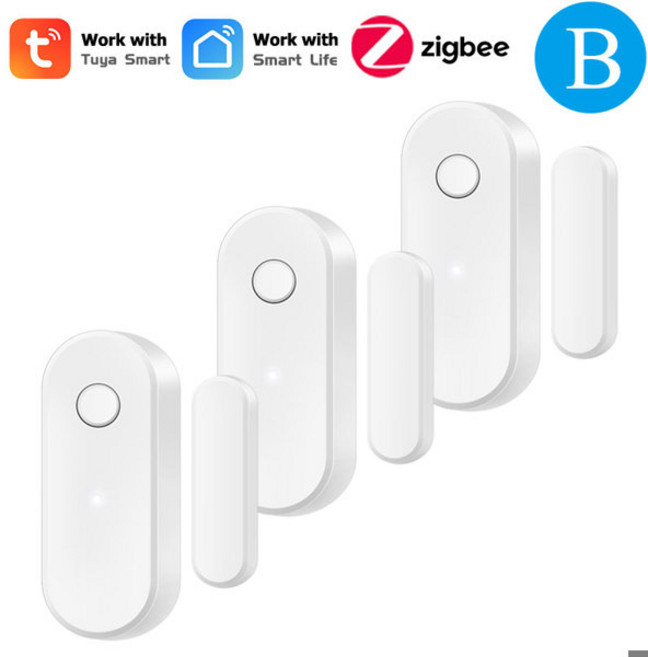 Tuya Zigbee 도어 윈도우 센서 스마트 도난 방지 도어 진입 감지기는 게이트웨이 앱과 작동해야 실시간 경고 스마트 연결, [06] Option B