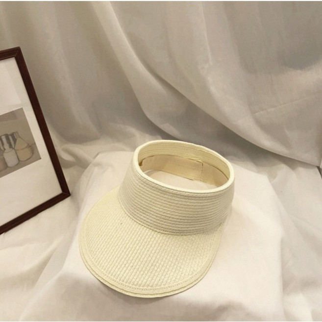 일상더함 라탄 밀짚 썬캡