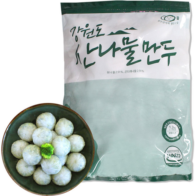 원주치악산식품 강원도산나물만두 1.2kg, 1개