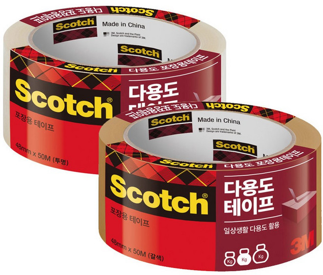 3M 스카치 포장용 테이프 3615R 48mmx50m, 투명, 1개