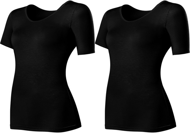 벨라뮤즈 국산 모달 베이직 U넥 반팔 여성내의 상의 2매 R033