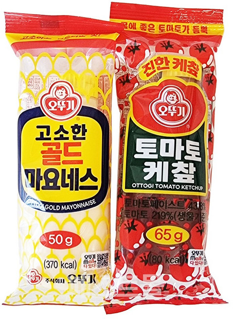 토마토케찹(미니튜브) 65G + 골드마요네스(미니튜브) 50G, 1세트, 115g
