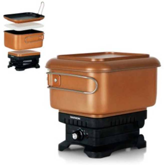 대원 사각멀티쿠커 110V 국내외겸용 여행용 캠핑용 휴대용 라면포트 DW-T1500