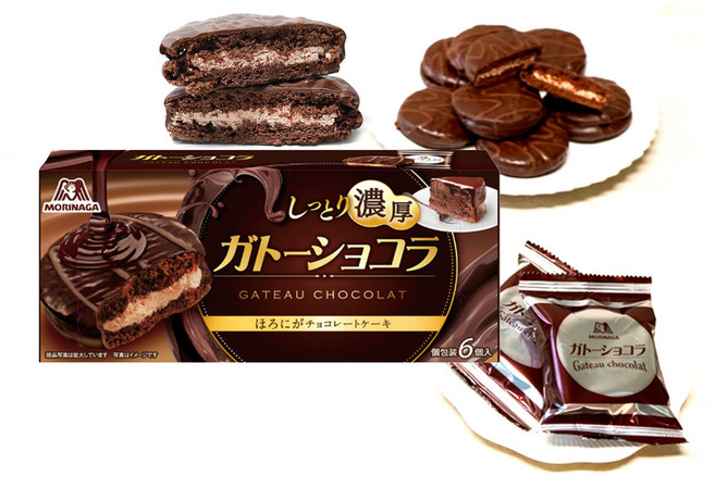 모리나가 가토쇼콜라 186g 초코파이 케익, 1개