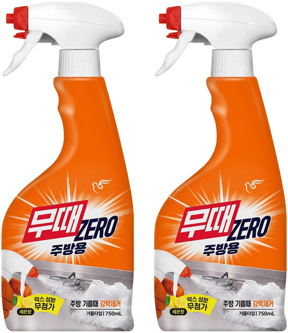 무때 ZERO 거품타입 주방용 세정제 750ml X 2개