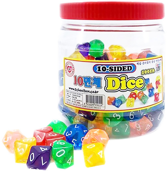 10면체 다면체 주사위 100개입