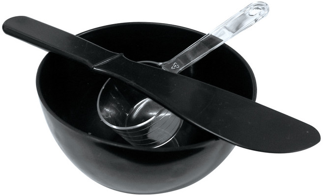 라쥬네 팩도구 세트 3종, 계량스푼 + 스파츌라 + 용기, 1세트