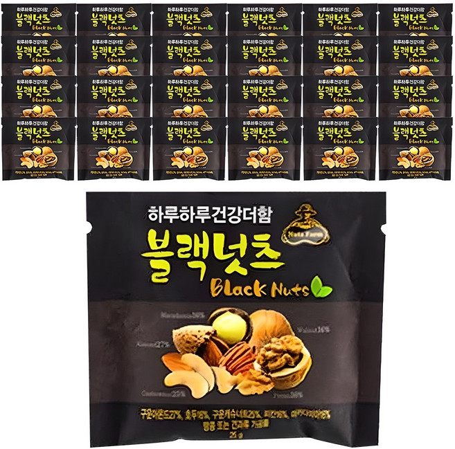 넛츠팜 하루하루 건강더함 블랙넛츠 견과 세트, 25g, 25개