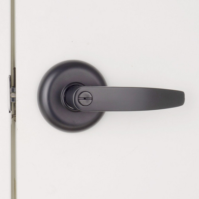 국산 일반문 두꺼운문 방문손잡이 34~50mm 캡지름80mm 동전형, 하우젠 블랙 (34~50mm), 1개