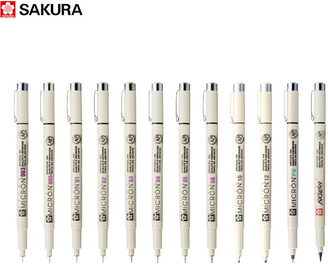 사쿠라 피그마 마이크론 드로잉 캘리그라피 어반스케치 일러스트 펜, 피그마 마이크론 01 블루, 1개