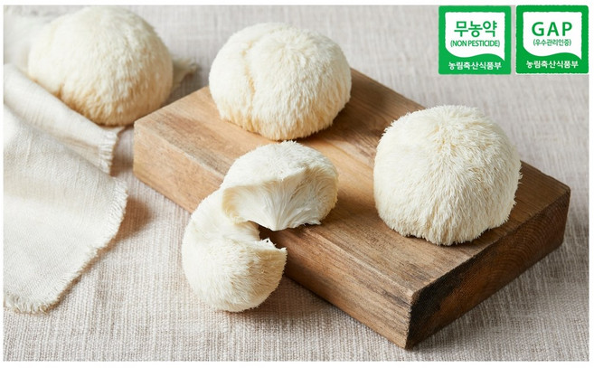 국내산 친환경무농약 노루궁뎅이 버섯(4입) 1팩 3팩 5팩, 1개