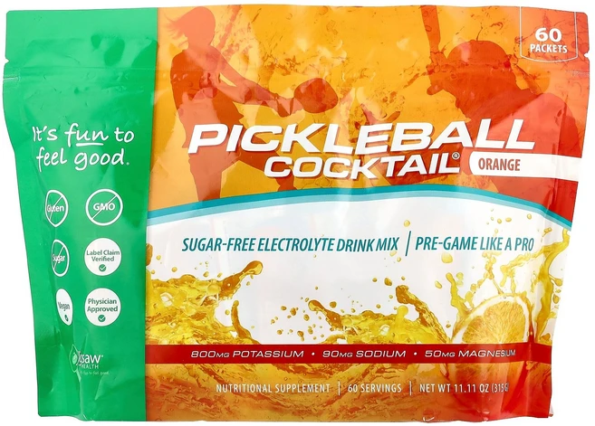 Jigsaw Health Pickleball Cocktail® Sugar-Free Electrolyte Drink Mix Orange 60 Packets 5 g Ea, 1 - 쿠팡
