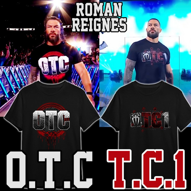 WWE 굿즈 로만레인즈 OTC / TC1 반팔티 17수 순면 티셔츠 오리지널 트라이벌 치프 로얄럼블 코디로즈 더락