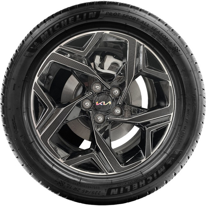 스킨엑스 스포티지 NQ5 홀로그램 / 3D카본 휠스티커, 17인치 3D카본, 1개