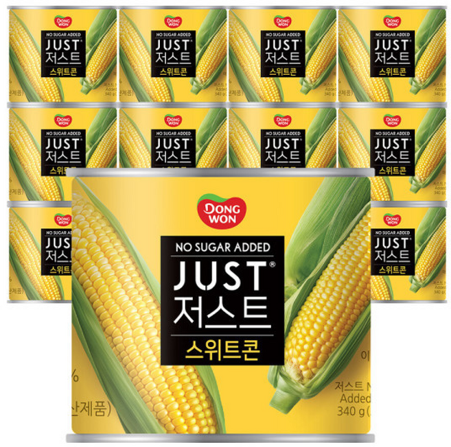 동원 저스트 노슈가 스위트콘, 340g, 12개