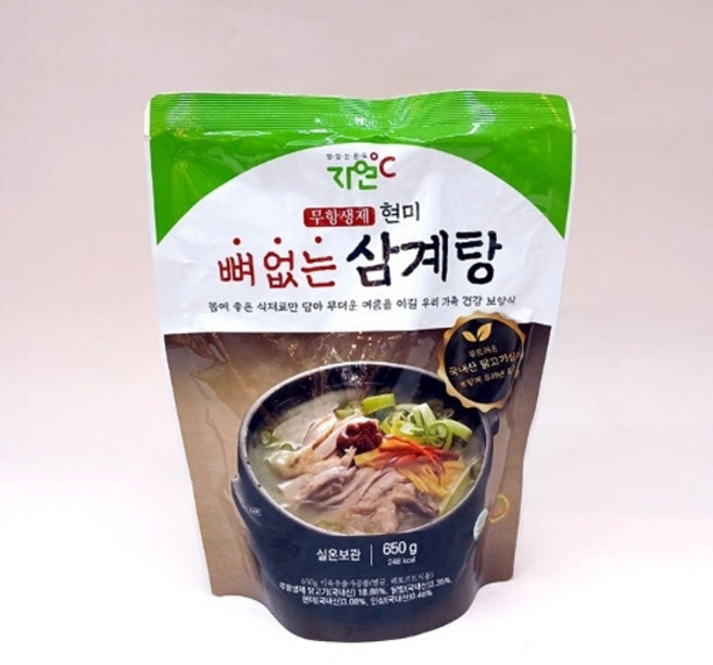 삼삼한 자연도씨 무항생제 뼈없는 삼계탕650g 2팩, 650g, 2개