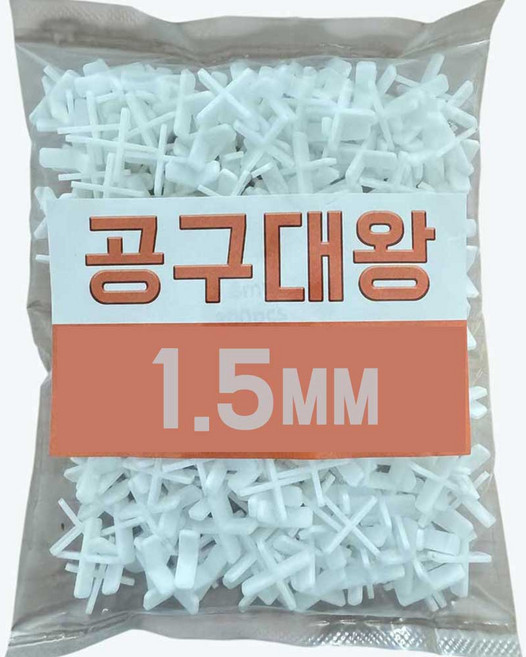 공구대왕 십자쿠사비 타일스페이스 십자스페이스 줄눈간격제 일자쿠사비 평탄클립 (300pcs), 10개, 화이트