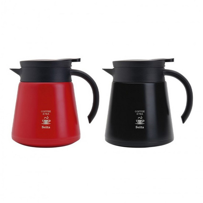 세이타 커피 티 서버 포트 800ml 1P 선택형 보온보냉포트 (0556), 블랙
