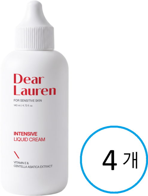 디어로렌 인텐시브 리퀴드크림 물크림 에센스 토너 약산성 속건조, 4개, 140ml