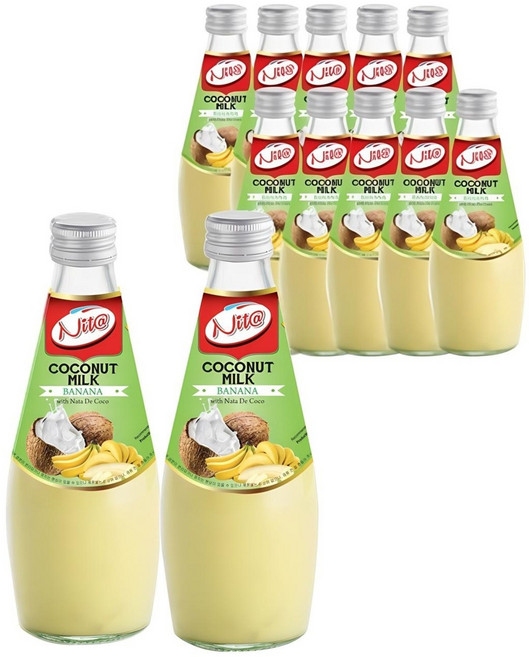 Nita 皇家香蕉風味椰奶, 12個, 290毫升