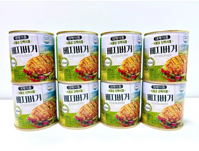 삼육유기농 비건 식물성 단백질 베지버거 패티 베지테리언 고기 대용식, 280g, 8개 - 쿠팡