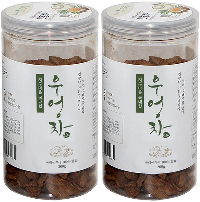 지구마을 국내산 볶은 우엉차, 2개, 1개입, 200g