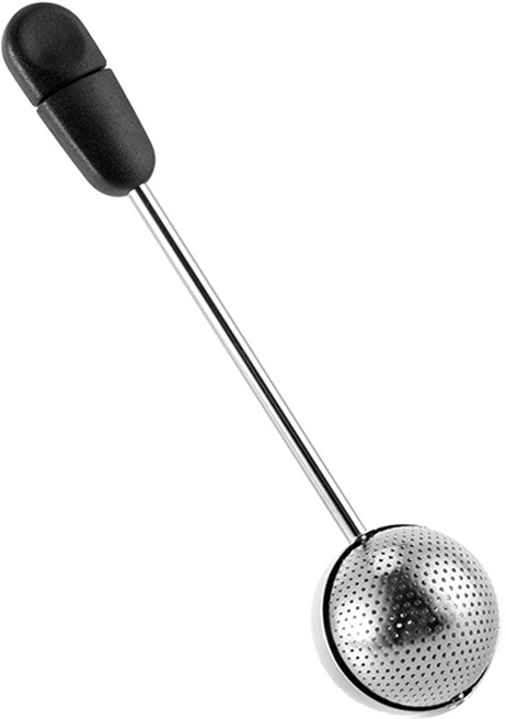 커피 느슨한 차 구멍 잠금성 티 볼 모양의 Infuser를위한 스테인레스 스틸 차 Infuser Tea Ball, 검은색, 1개