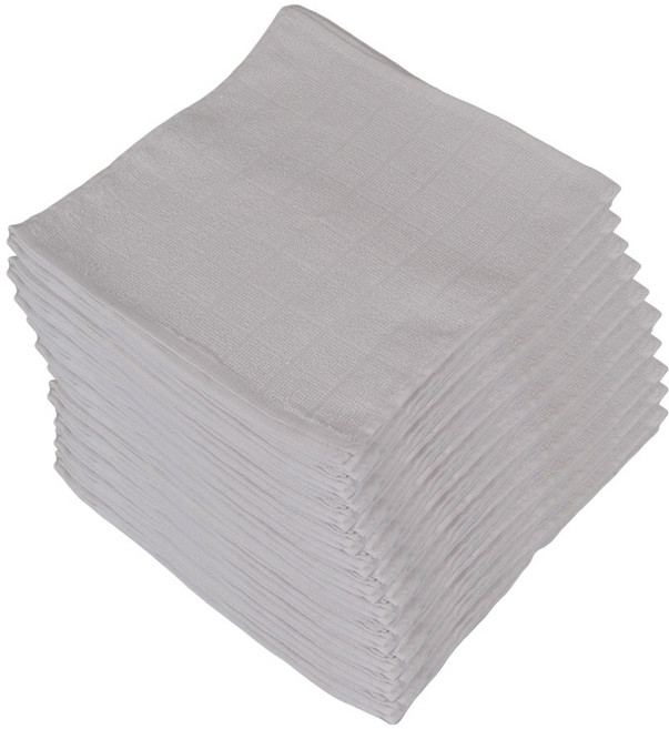 ITALIANO 업소용 면 물수건 행주 바둑무늬 15g 24x24cm 100개입, 100개