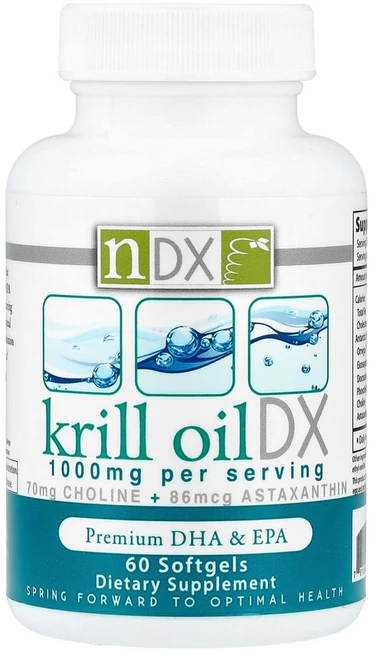 네추럴다이나믹(NDX) 크릴 오일 dx 프리미엄 DHA 및 EPA 1000mg 소프트젤 60정(소프트젤 1정당 500mg), 60정, 1개 - 쿠팡