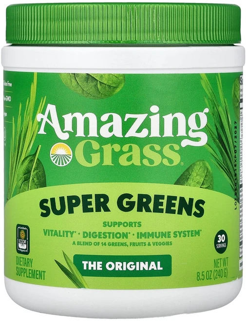어메이징그래스 Greens Blend 슈퍼푸드 오리지널 240g (8.5 oz), 1개 - 쿠팡