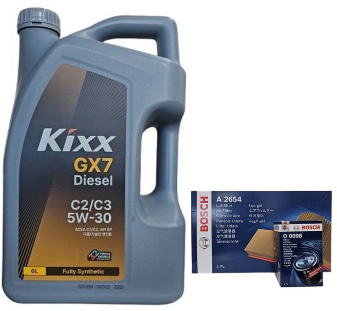 올뉴투싼 TL 1.7 디젤 엔진오일세트 킥스 GX7 C2/C3 5W30 6L O0098-A2654