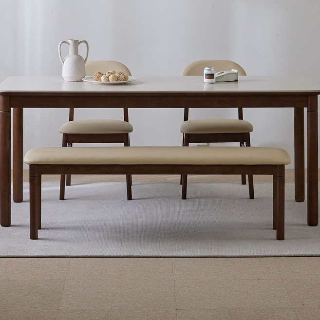 파로마 로앤 3인용 원목 벤치의자 1400, 월넛, 1개