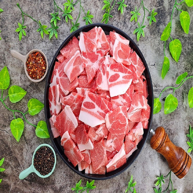 미국산 돼지고기 목전지 왕목살 구이용 1.5cm 슬라이스 1kg, 1개