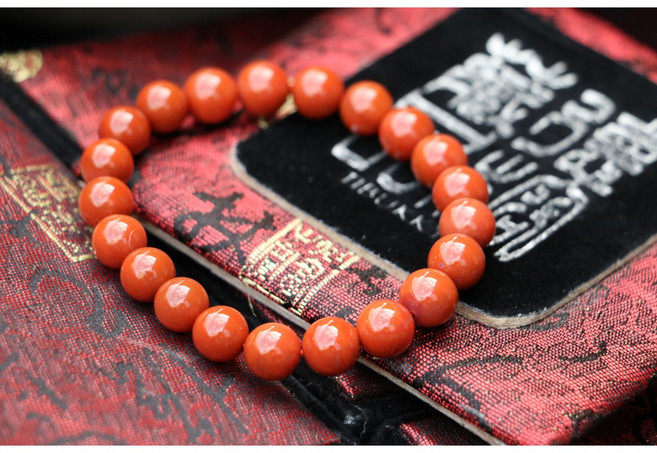 德榕藏品 南紅瑪瑙 8mm 圓珠手鍊