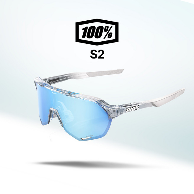 100% 고글 S2 자전거 야구 골프 스포츠 선글라스 100퍼센트 100프로(06), 21. 폴리시드클리어/블루(37), 1개