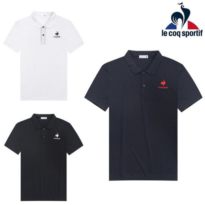 [백화점 정품] 르꼬끄 [le cop sportif] 스포르티브 (QMMTJA70Z)자수로고 폴로반팔티셔츠 _택1