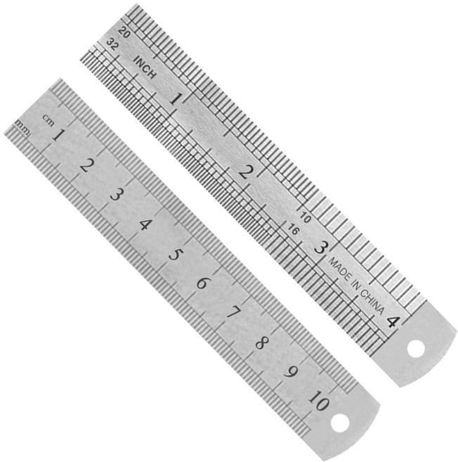 10mm 스텐 철자 직자 스틸자 A타입 10cm, 2개, 실버