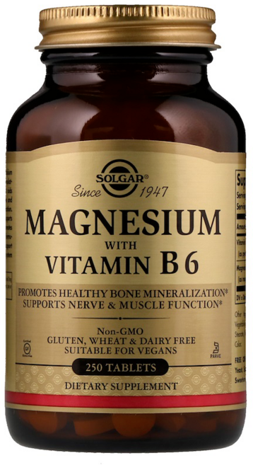 솔가 마그네슘 비타민 B6 포함 타블렛, 250정, 1개