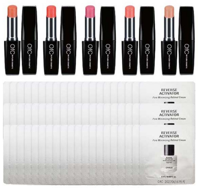 OFC 립스틱 구매시 오휘 리버스 액티베이터 포어 미니마이징 레티놀 크림 100매 증정, 3호+사은품 오휘 리버스 레티놀 크림 100매, 1개