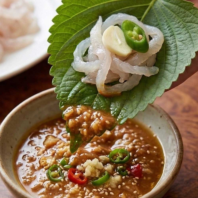 산지직송 동해안 자연산 기름가자미 회 미주구리회 밀키트, 1개, 300g+(쌈세트)