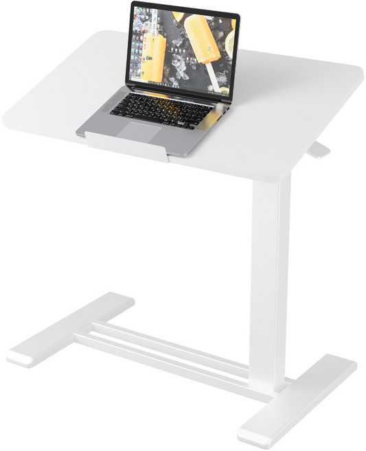 FlexiSpot 이동식 사이드테이블 H7pro 높이조절 655-1050mm 각도조절 침대 테이블, 화이트