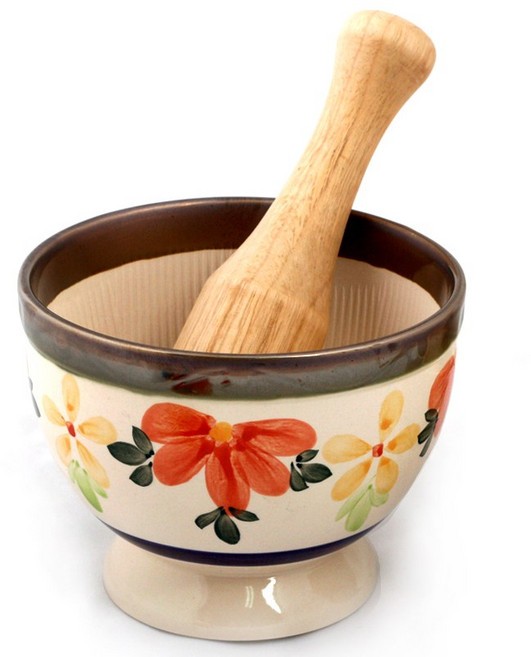 도자기 절구 마늘절구 다용도절구 대 방망이 세트, 1개