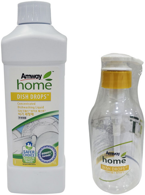 암웨이 디쉬드랍스 식기세정제 1L + 전용희석용기